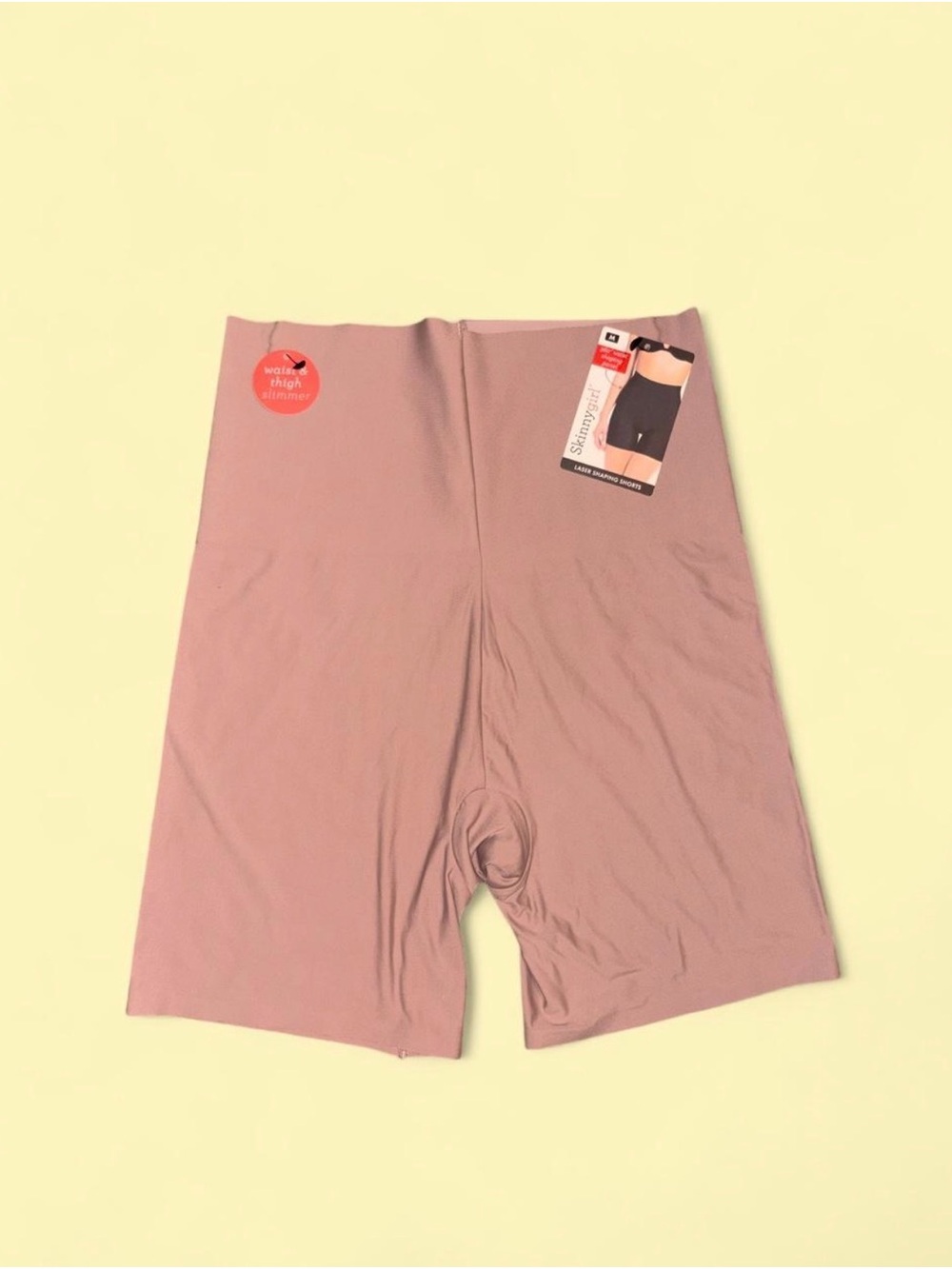 SkinnyGirl Seamless High-Waist Shaping Bike Shorts - Mauve Pink